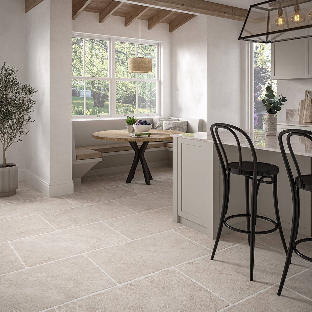 Kensington Beige antique porcelain floor tiles